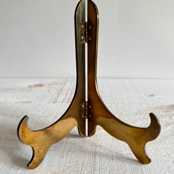Vintage Brass Easel - Vintage Brass Decorative Stand - Picture 3 of 8